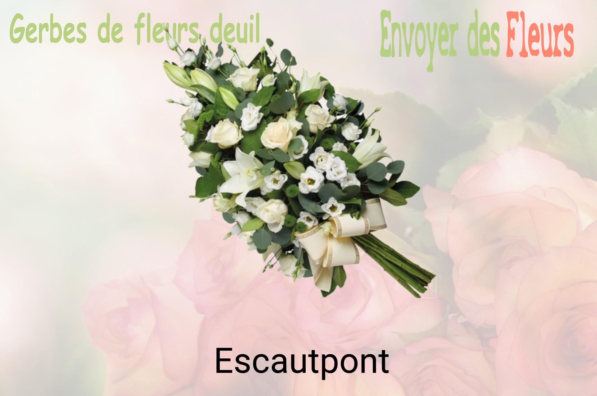 Gerbe de fleurs de deuil livrée à Escautpont